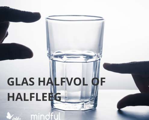 GLAS HALFVOL OF HALFLEEG | MINDFULGENIETEN