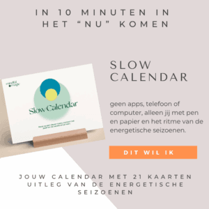 LEVEN VOLGENS DE 5 ELEMENTEN EN DE SEIZOENEN